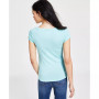 Juniors' Scoop-Neck Cap-Sleeve T-Shirt