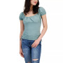 Juniors' Ruched Puff-Sleeve Top