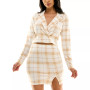 Juniors' 2-Pc. Cropped Jacket & Skirt Set