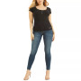 WOMEN'S Karlee Jewel-Button Ribbed Henley Top