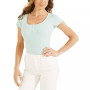 WOMEN'S Karlee Jewel-Button Ribbed Henley Top
