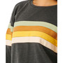 Juniors' Trippin Striped Crewneck Long-Sleeve Top