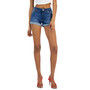 Juniors' Cuffed-Hem Distressed Denim Shorts