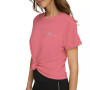 Women's Cotton Rhinestone-Logo Knot-Front Tee
