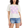 Juniors' Be Kind Checker Grid Graphic Tee