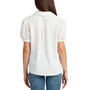 Juniors' Puff-Sleeve Tie-Waist Blouse