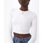 Women's Micro Crop Long Sleeve Top
