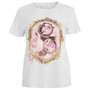 Women's Lipstick Mirror Graphic-Print Tee