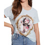 Women's Lipstick Mirror Graphic-Print Tee