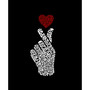 Women's K-Pop Word Art V-neck T-shirt