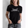 Women's Word Art Peeking Cat T-Shirt