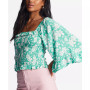 Juniors' Be My Babe Floral Bell-Sleeve Top