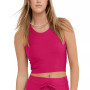 Women's Ribbed Soft Touch Racerback Crop Top