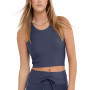 Women's Ribbed Soft Touch Racerback Crop Top