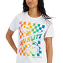 Juniors' Checkered Equality Graphic T-Shirt