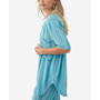 Juniors' Tricia Striped Woven Crinkle Top