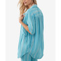 Juniors' Tricia Striped Woven Crinkle Top