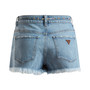 Women's Tie-Belt Distressed Mom Shorts
