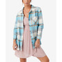 Juniors' Cotton Logan Plaid Flannel Shirt