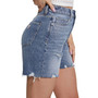 Women's 80s Distressed Denim Pedal Shorts