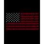 Women's Long Sleeve Word Art USA Flag T-shirt