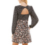 Juniors' Mixed-Print Fit & Flare Dress