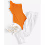 Women's Mel Ottoman One-Shoulder Bodysuit