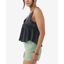 Juniors' Deanna Solid Ruffled Skimmer Tank Top