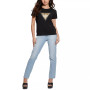 Women's Cotton Studded Logo T-Shirt