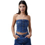 Women's Denim Corset Top