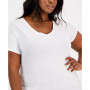 Trendy Plus Size Fitted V-Neck T-Shirt