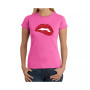 Women's Word Art T-Shirt - Savage Lips