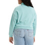 Trendy Plus Size Cosmo 1/4-Zip Long-Sleeve Sweatshirt