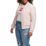 Plus Size Trendy Diamond Quilted Bomber Jacket