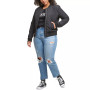 Plus Size Trendy Diamond Quilted Bomber Jacket
