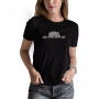 Women's Peeking Dog Word Art T-shirt