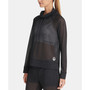 Sports Women's Honeycomb Mesh Funnel-Neck Top