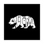 Women's Word Art V-Neck T-Shirt - California Bear