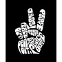 Women's V-neck Word Art Peace Out T-shirt