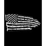 Women's Word Art Pledge of Allegiance Flag V-Neck T-Shirt