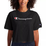 Women's Script Logo Relaxed Cropped T-Shirt