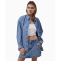 Women's Oversized Denim Long Sleeve Shirt