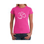 Women's Word Art T-Shirt - The Om Symbol Out of Yoga Poses