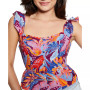 Women's Carine Floral-Print Peplum Sleeveless Top
