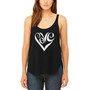 Women's Premium Word Art Flowy Script Love Heart Tank Top