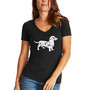 Women's Dachshund Word Art V-Neck T-shirt
