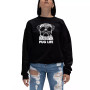 Women's Word Art Pug Life Crewneck Sweatshirt