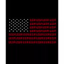 Women's Word Art USA Flag T-shirt
