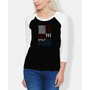 Women's Raglan Support Our Troops Word Art T-shirt