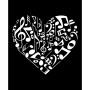 Women's Premium Blend Word Art Heart Notes T-shirt